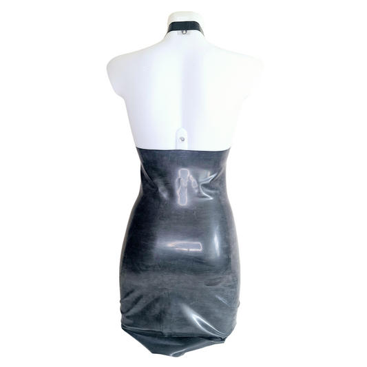 Latex Choker Halter Neck Dress