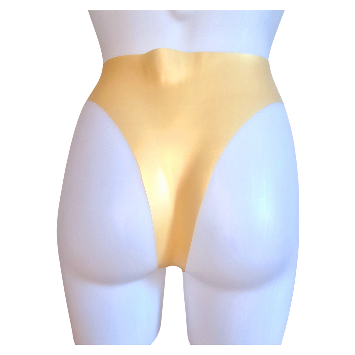 Latex Super High Waisted, High Cut Thong Knickers/Panties