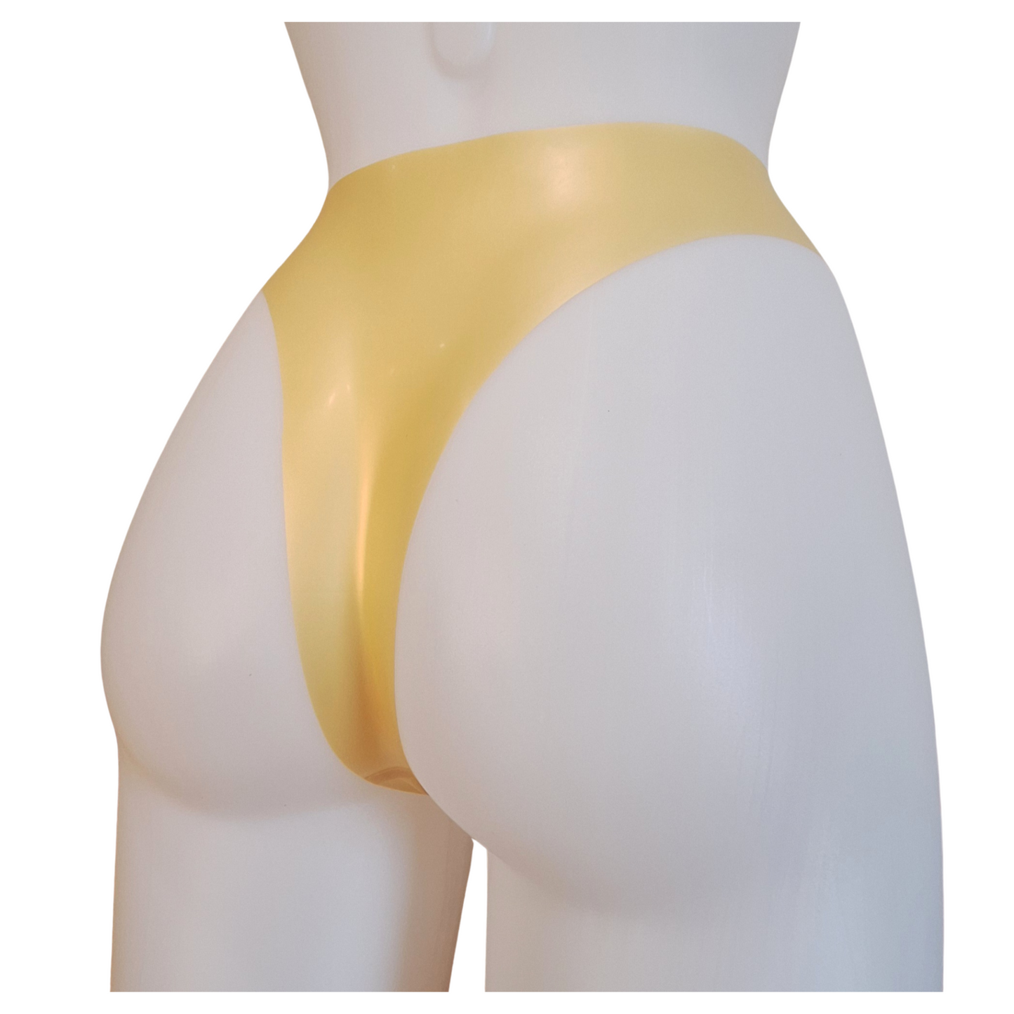 Latex Super High Waisted, High Cut Thong Knickers/Panties