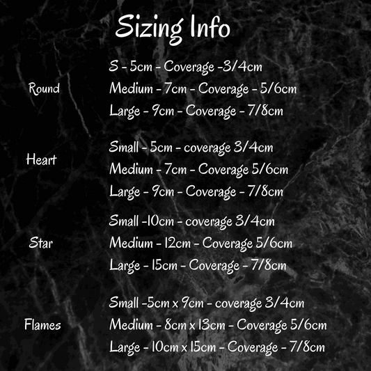 Black Glitter Tall Flames Nipple Pastie / Nipple Covers