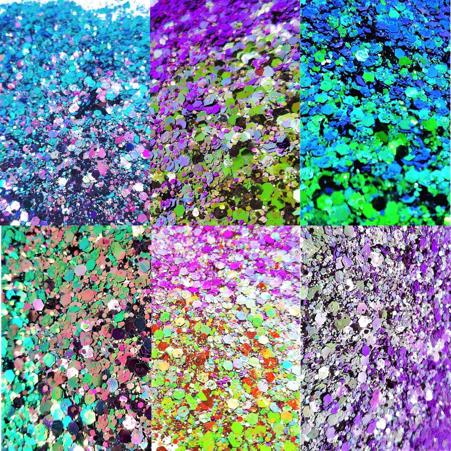 Demon Tears Holographic Black Festival Disco Glitter Mix Cosmetic Glitter