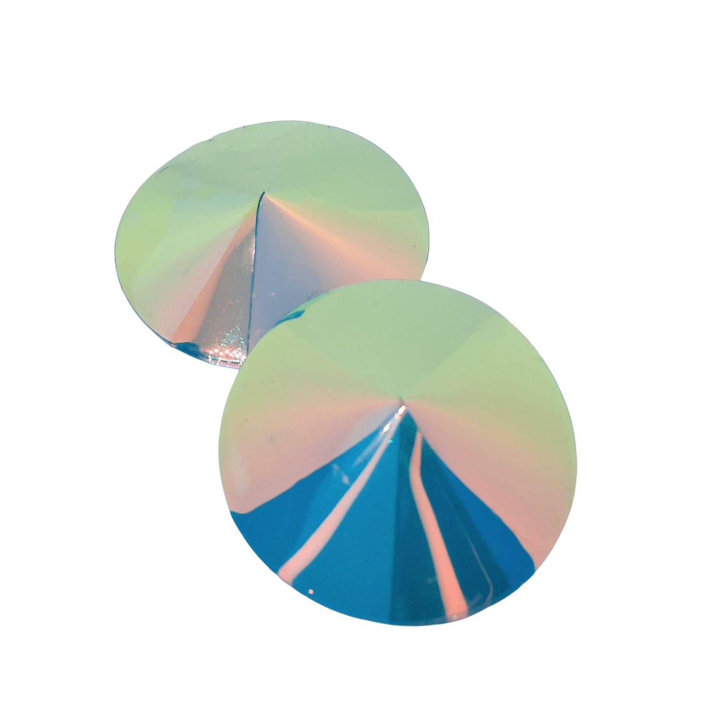 Green Aqua Iridescent Round Nipple Pasties /Nipple Covers