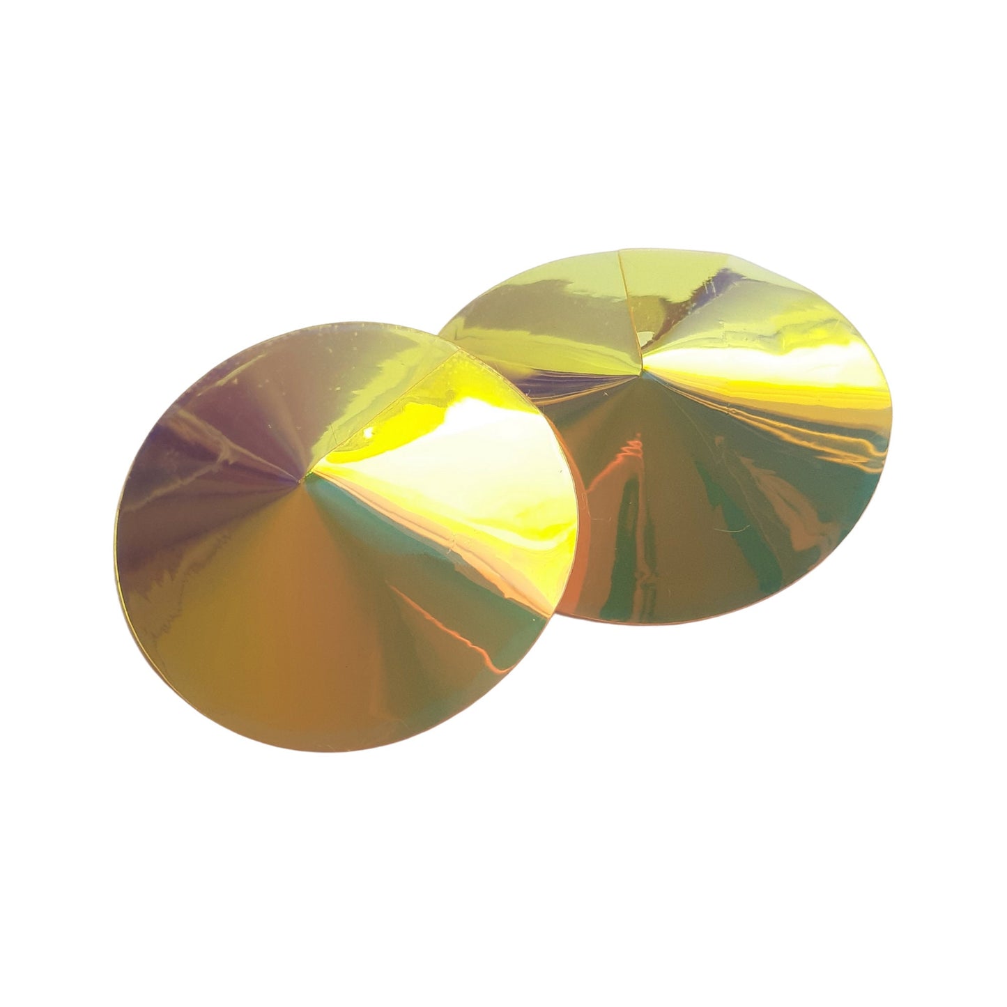 Gold/Green Iridescent Round Nipple Pasties /Nipple Covers