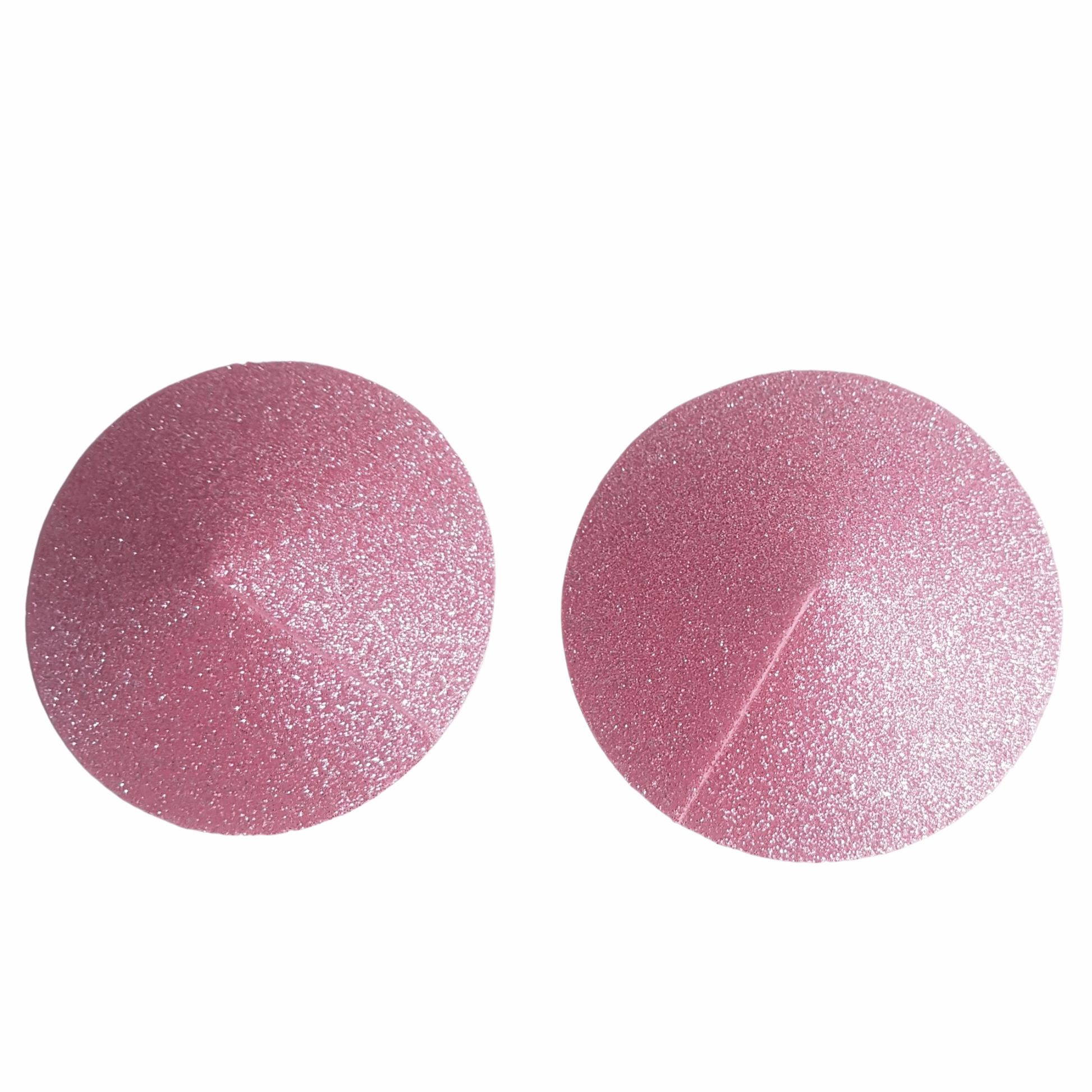 Light Pink Glitter Round Nipple Pasties/ Nipple Covers