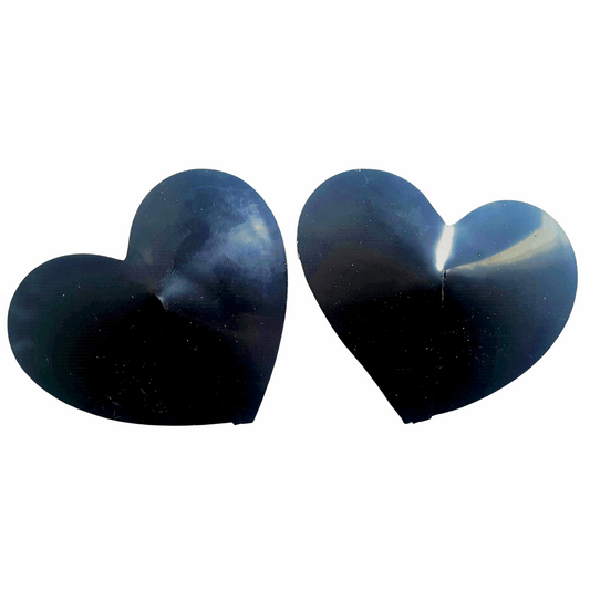 Black Latex Heart Shaped Nipple Pasties/Nipple Covers