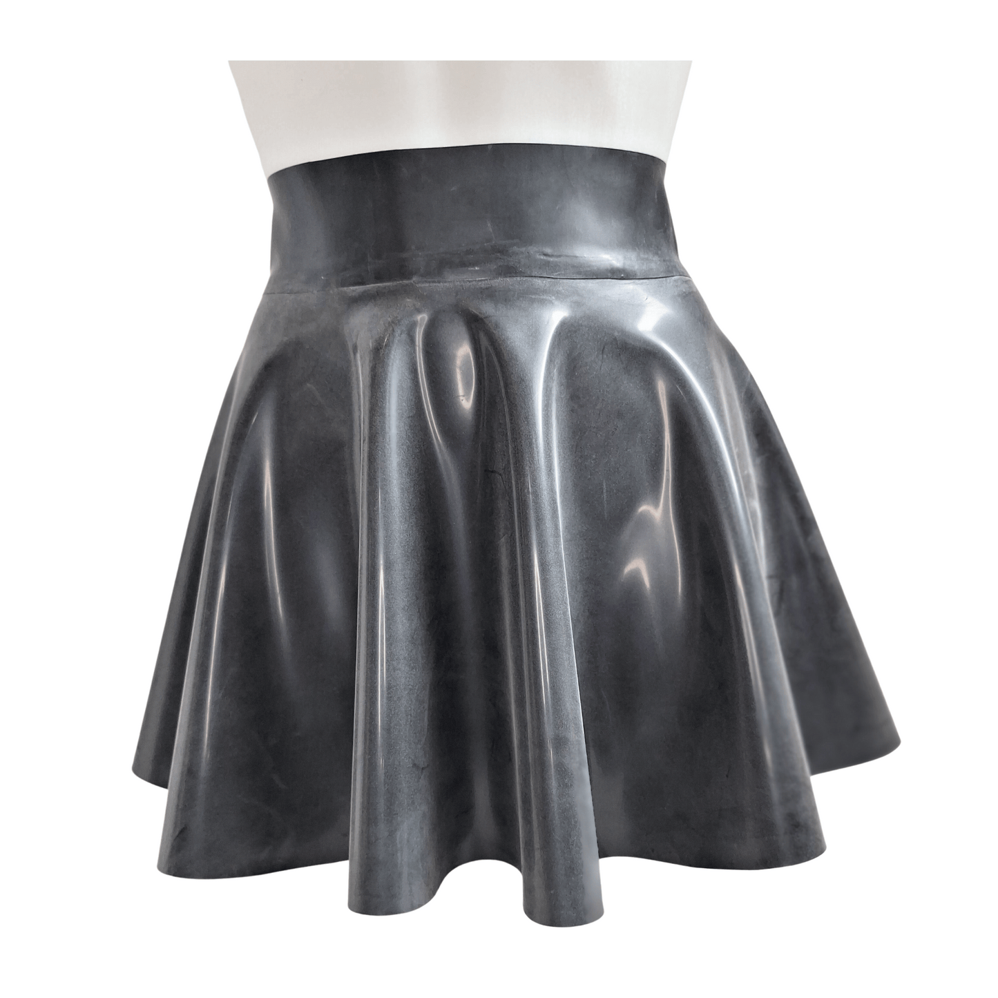 Semi Transparent Smoke Black Longline Bra Top & Skater Skirt Set