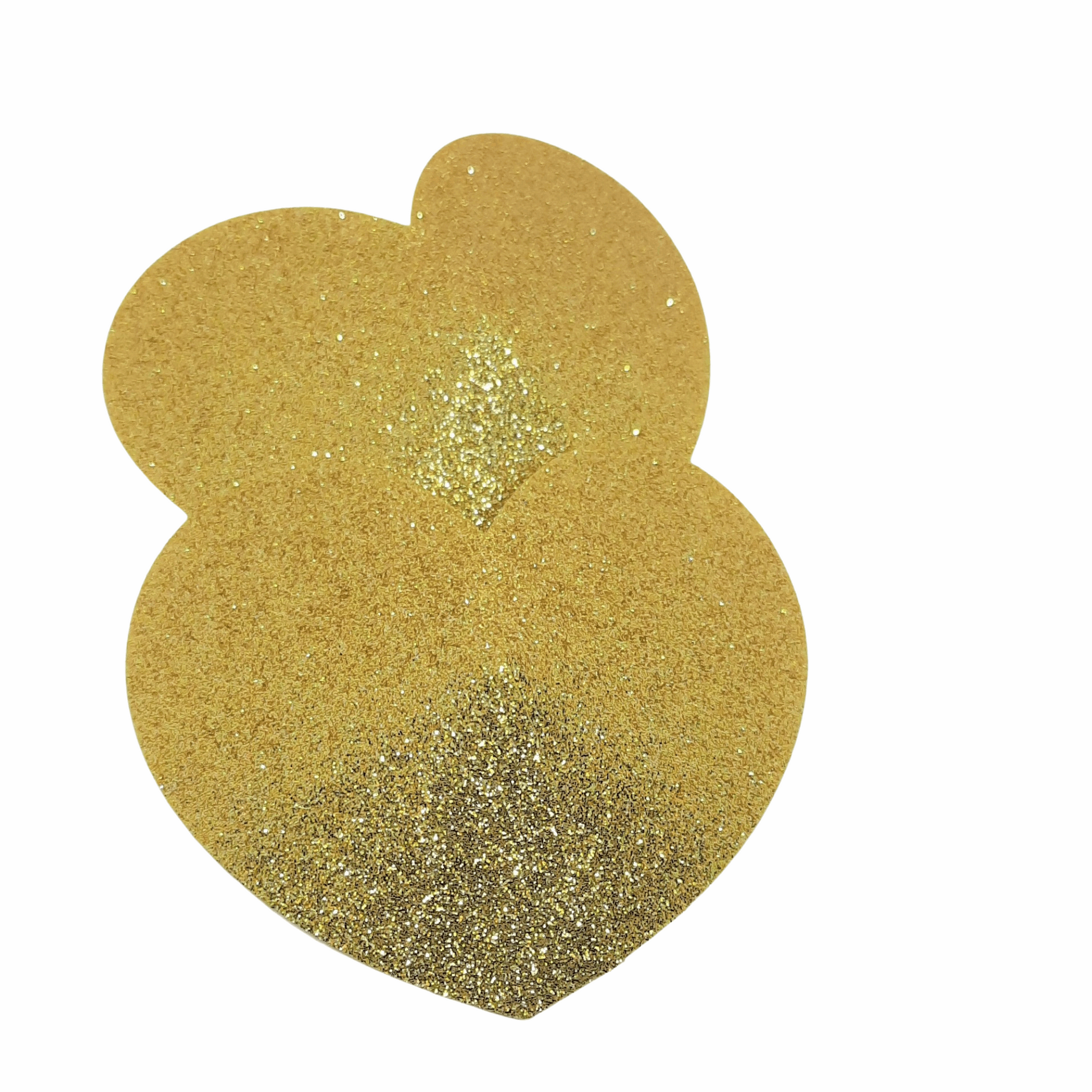 Glitter Heart Nipple Pasties - Various Colours - Self Adhesive