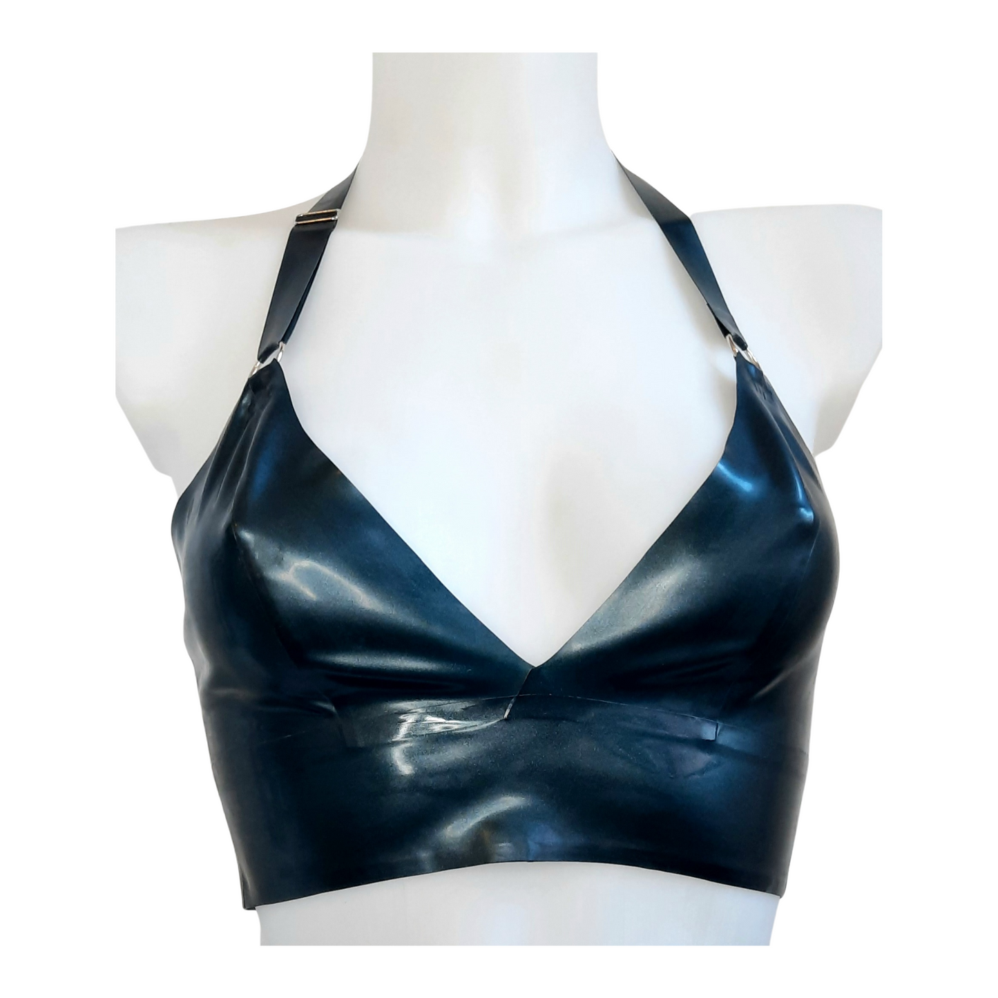 Longline Latex Bra Top - Pull On