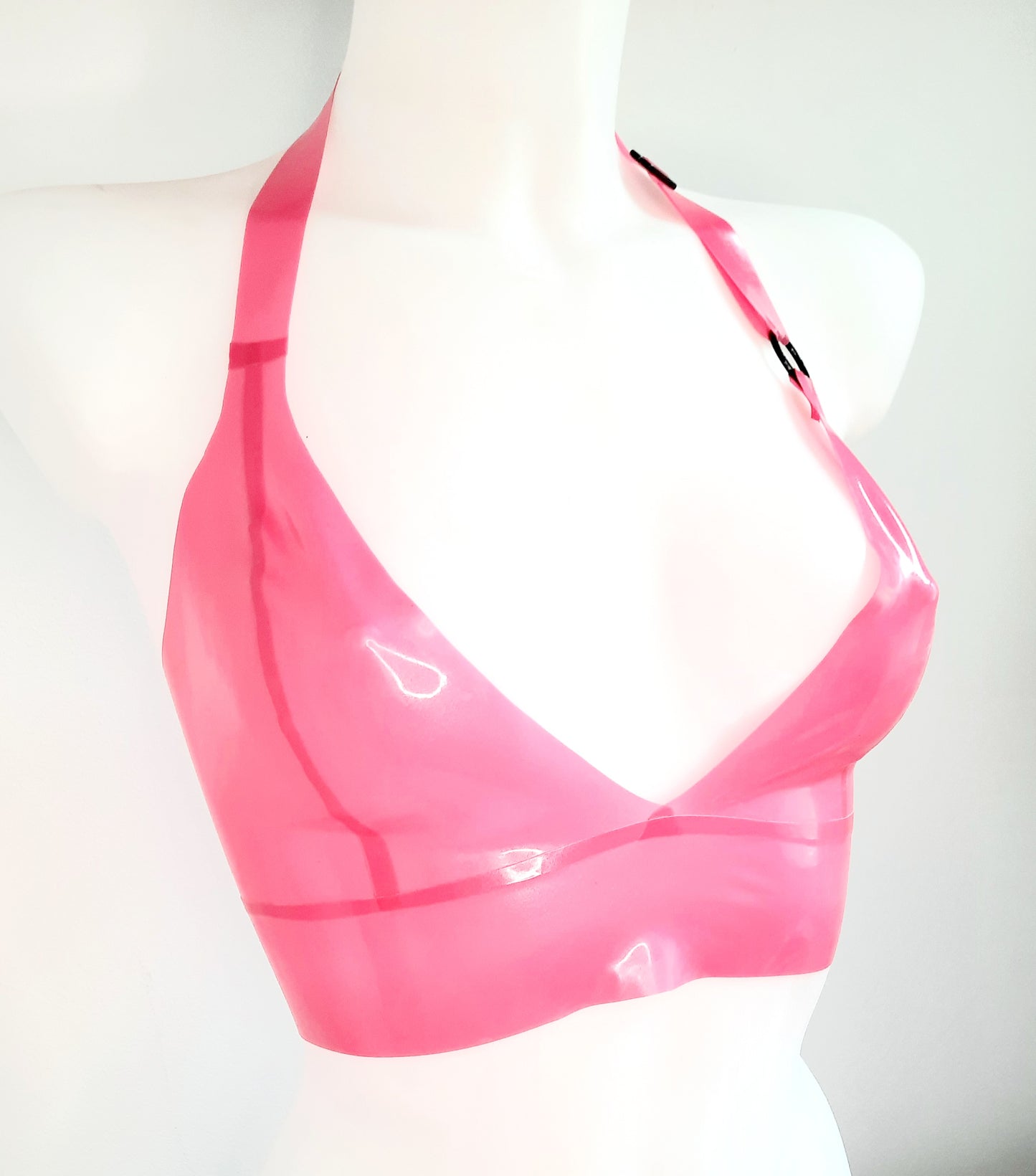 Longline Latex Bra Top - Pull On