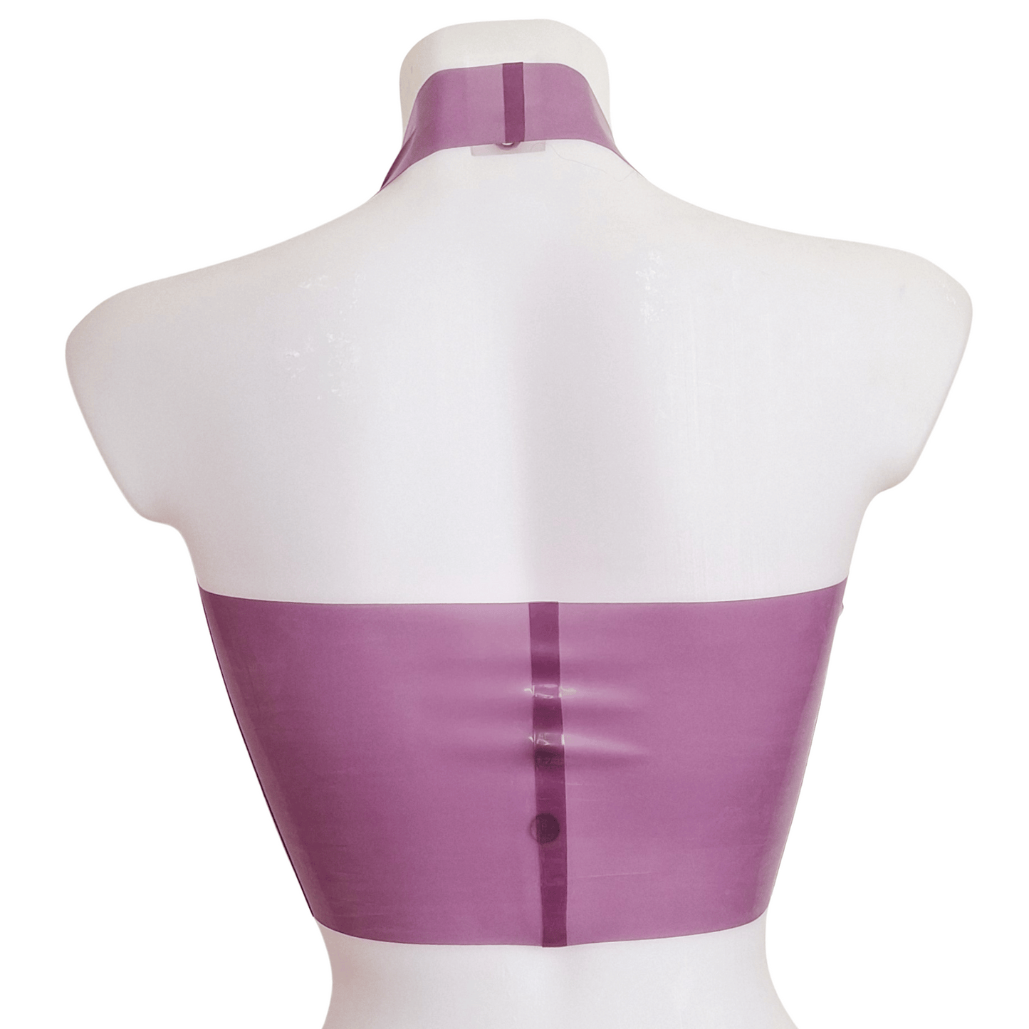 Transparent Latex Halter Neck Crop Top