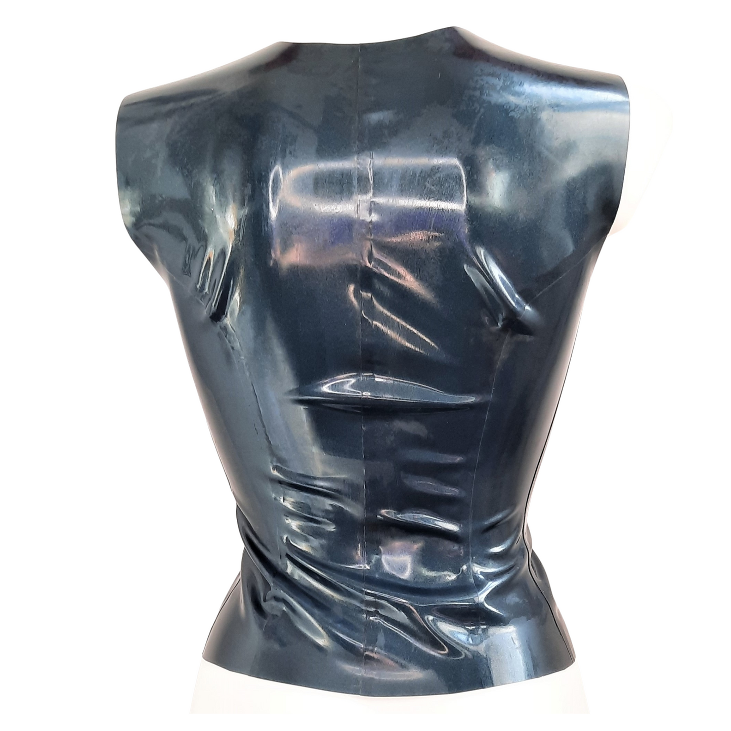 Latex Sleeveless V Neck Top