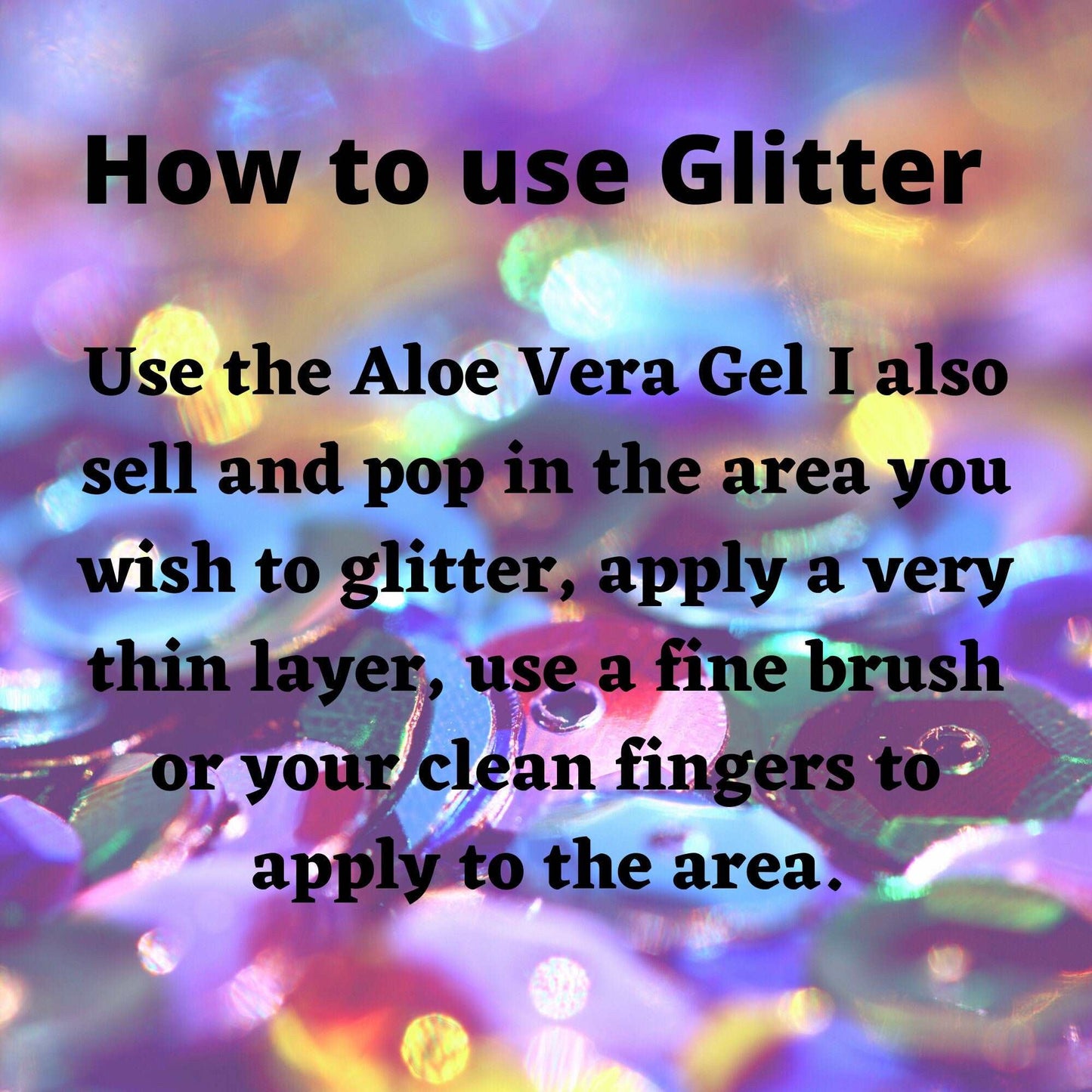 Aloe Vera Glitter Glue Gel Festival Disco Glitter Face & Body Gel