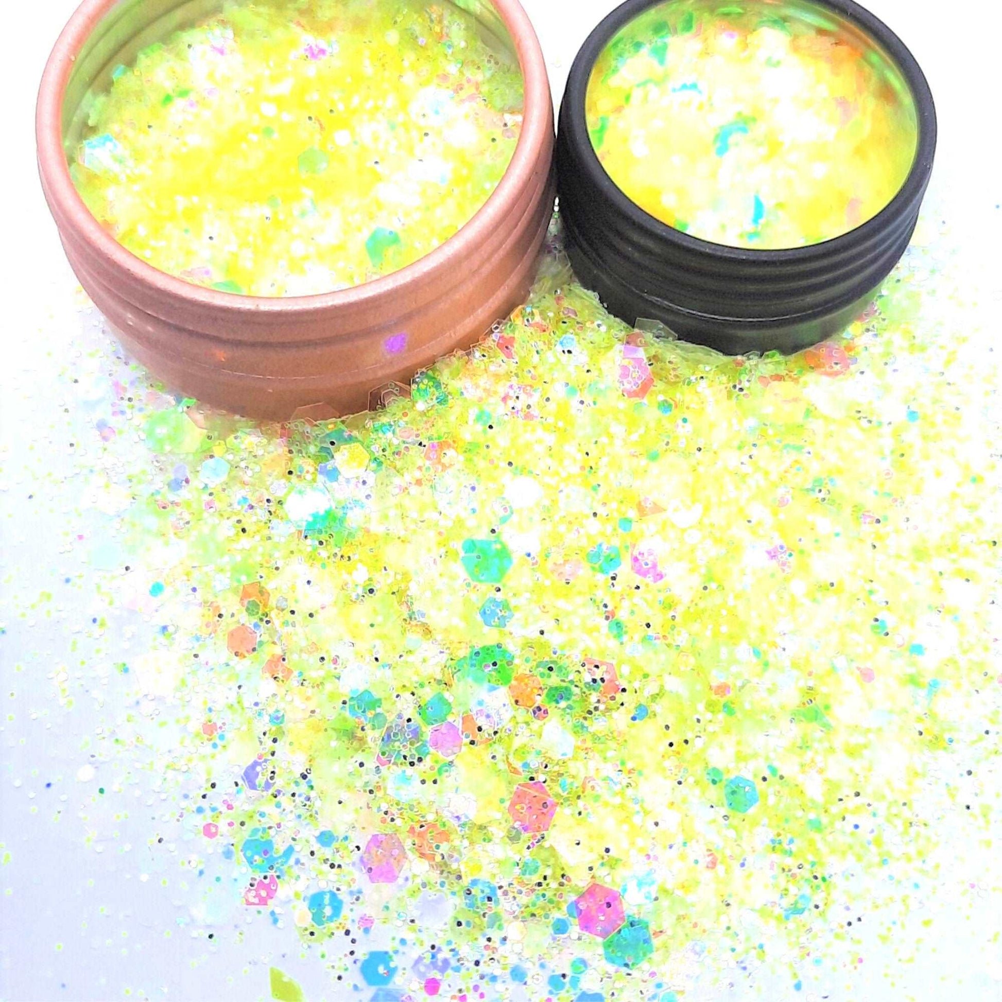 Flora: Light Pastel Yellow cosmetic glitter mix