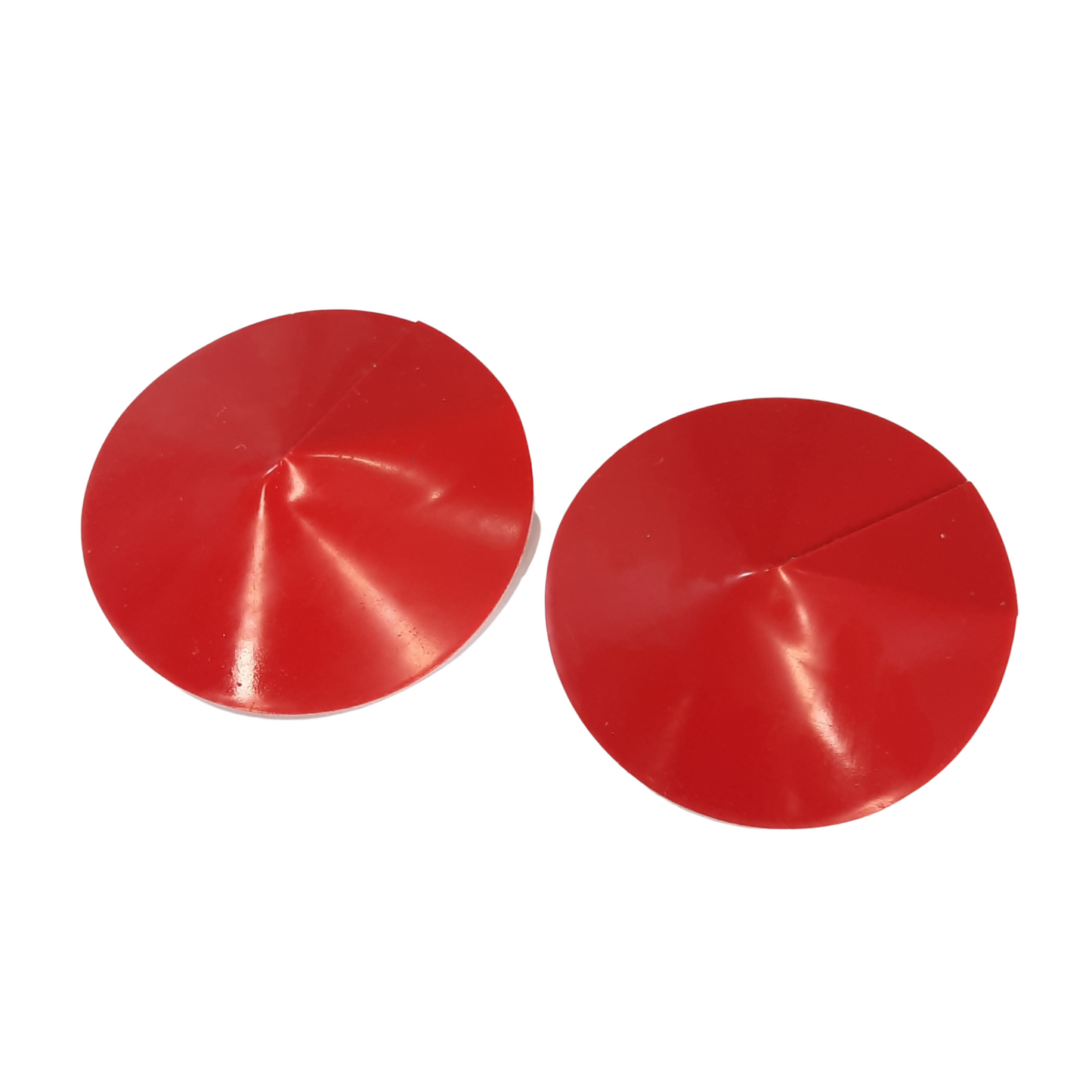 Red Latex Round Nipple Pasties / Nipple Covers