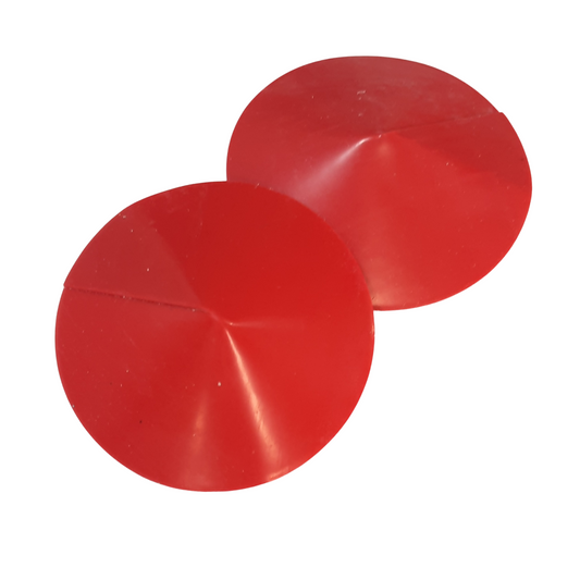 Red Latex Round Nipple Pasties / Nipple Covers