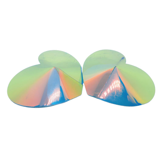 Green Holographic Heart Nipple Pasties SML