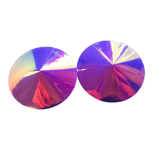 Purple Iridescent Round Nipple Pasties /Nipple Covers