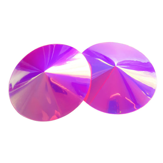 Pink Iridescent Round Nipple Pasties /Nipple Covers